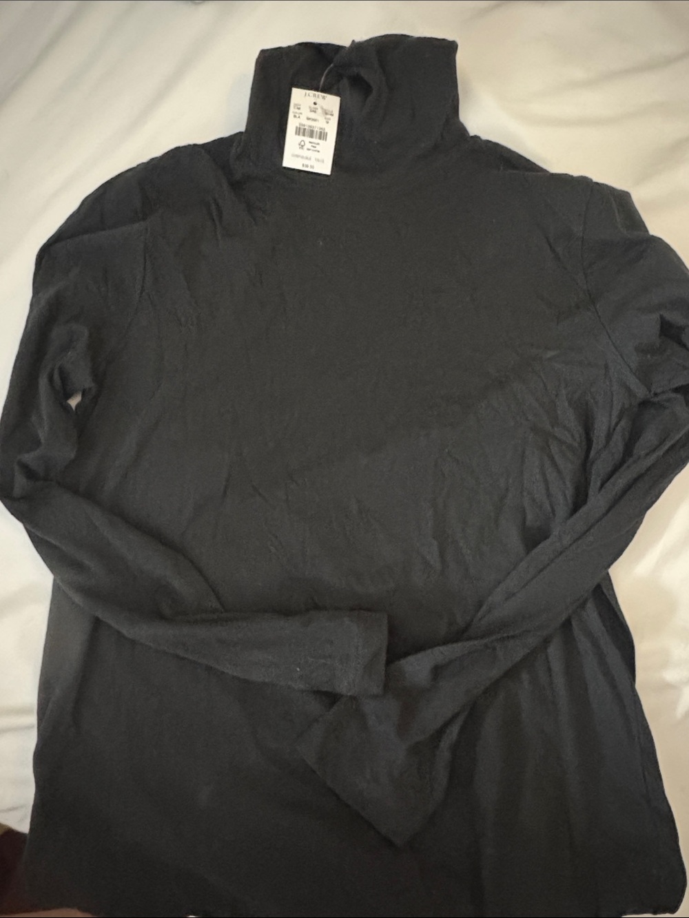 NWT J. Crew Black Long Sleeve Turtleneck Top